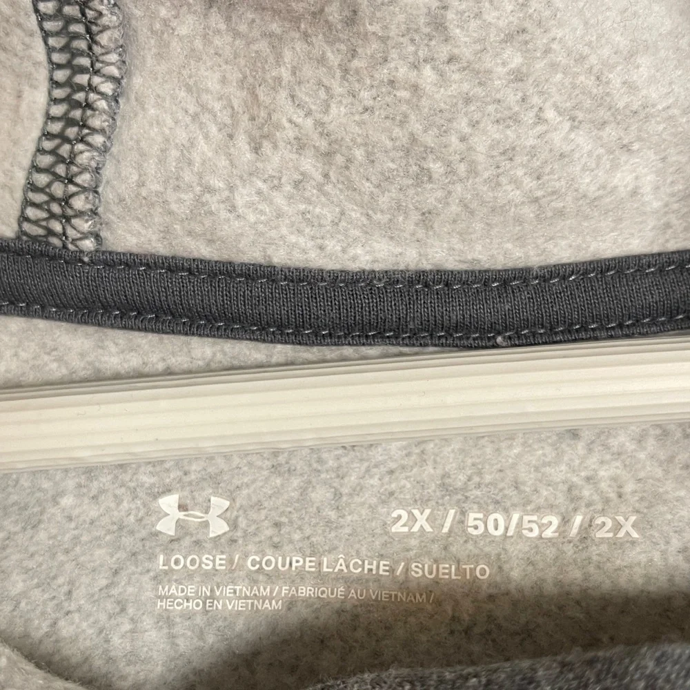 Under Armour Charcoal Hoodie For Women with Neon Pink Accents - Picture 2 of 4